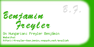 benjamin freyler business card